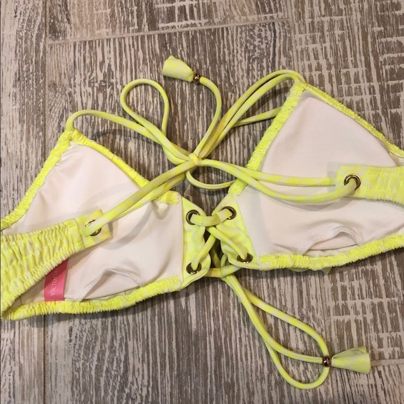 Victoria’s Secret Bikini top neon yellow small - Picture 2 of 3